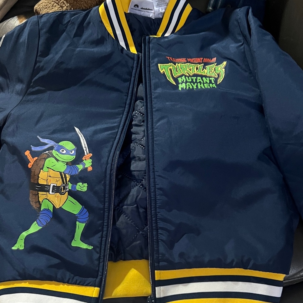 Teenage Mutant Ninja Turtles Kids Costume Jacket - Blue and Yellow